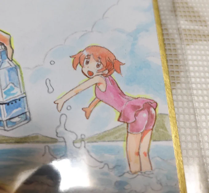 なべゆさん()から色紙いただきました～。マッシブなナオミさんと遠くのキュートなアリサちゃんがgoodです! 