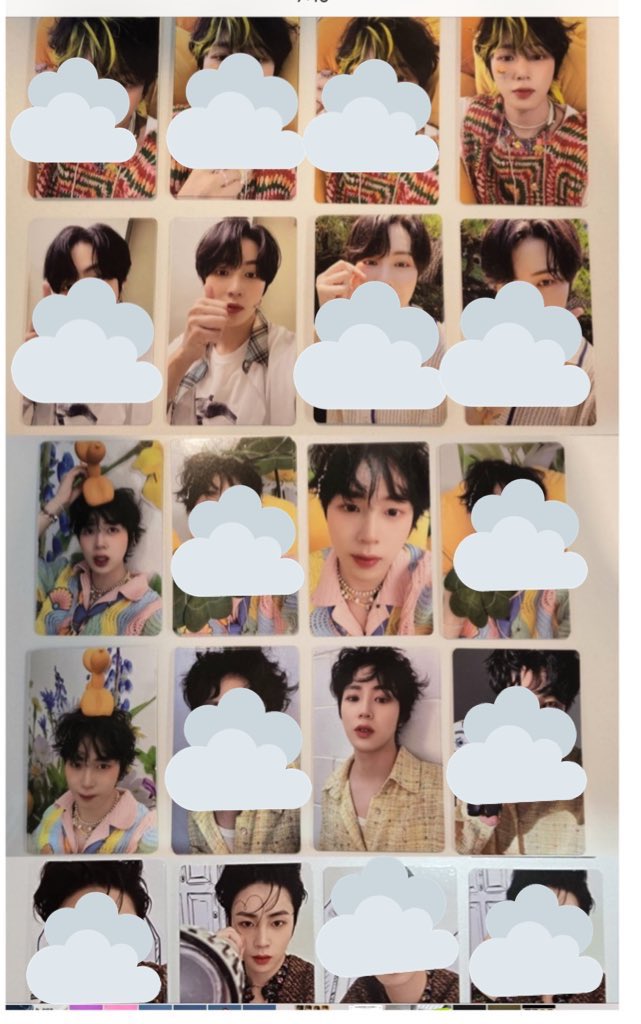 ソンウン “stranger world“
トレカ交換希望

 譲---写真1枚目、2枚目(Jewel ver.)、
           ktown4uの特典（ｺｯｿﾘ⁉︎）

 求----写真3枚目 （☁️以外）
           ＋Jewel ver.の物
           ＋ktown4uの特典（ｺｯｿﾘ⁉︎）

宜しくお願いします