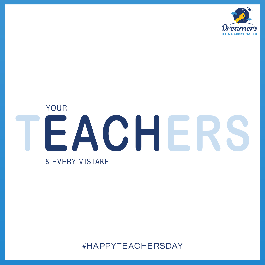 DreamersPR's tweet photo. Your each & every mistake teaches you the best in your life!❤
#HappyTeachersDay
#happyteachersday #bestlessons #teacherday #happyteachersday2022 #dreamerspr https://t.co/a1X82aWjrm