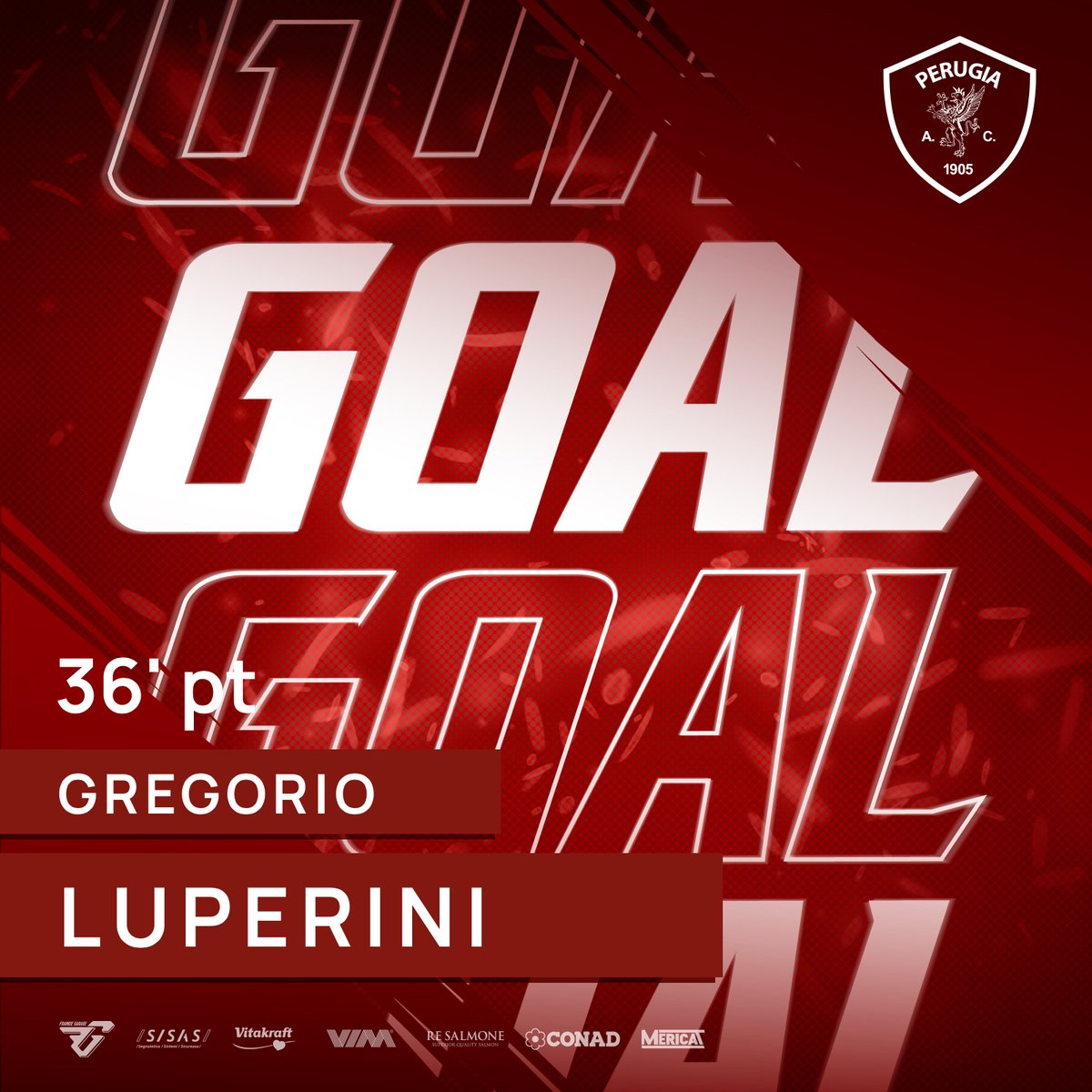 ACPerugiaCalcio's tweet photo. 36' pt GOOOLLL!!! GOOLLLL!!!
La riapriamo con #Luperini che raccoglie una palla vagante in area e di destro supera il portiere!
Ecco la reazione dei nostri ragazzi!
#BREPER 2-1
#forzagrifo #noisiamoperugia #BresciaPerugia @Lega_B #SerieBKT https://t.co/9UMVVEni3G