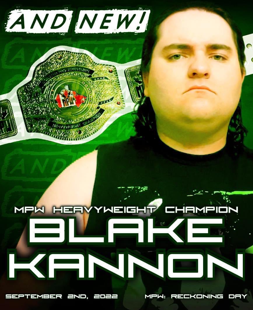 MonsterProAB's tweet photo. 🚨BREAKING NEWS FROM MPW: RECKONING DAY🚨

@KannonWrestler is the new MPW Heavyweight Champion! https://t.co/ZOES1m0GgC