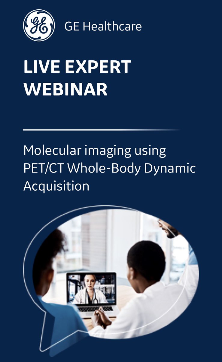 radspe's tweet image. #webinar: 
Molecular imaging using PET/CT Whole-Body Dynamic Acquisition

📅 09 September 2022
🔗 For Registration
shorturl.at/klp02