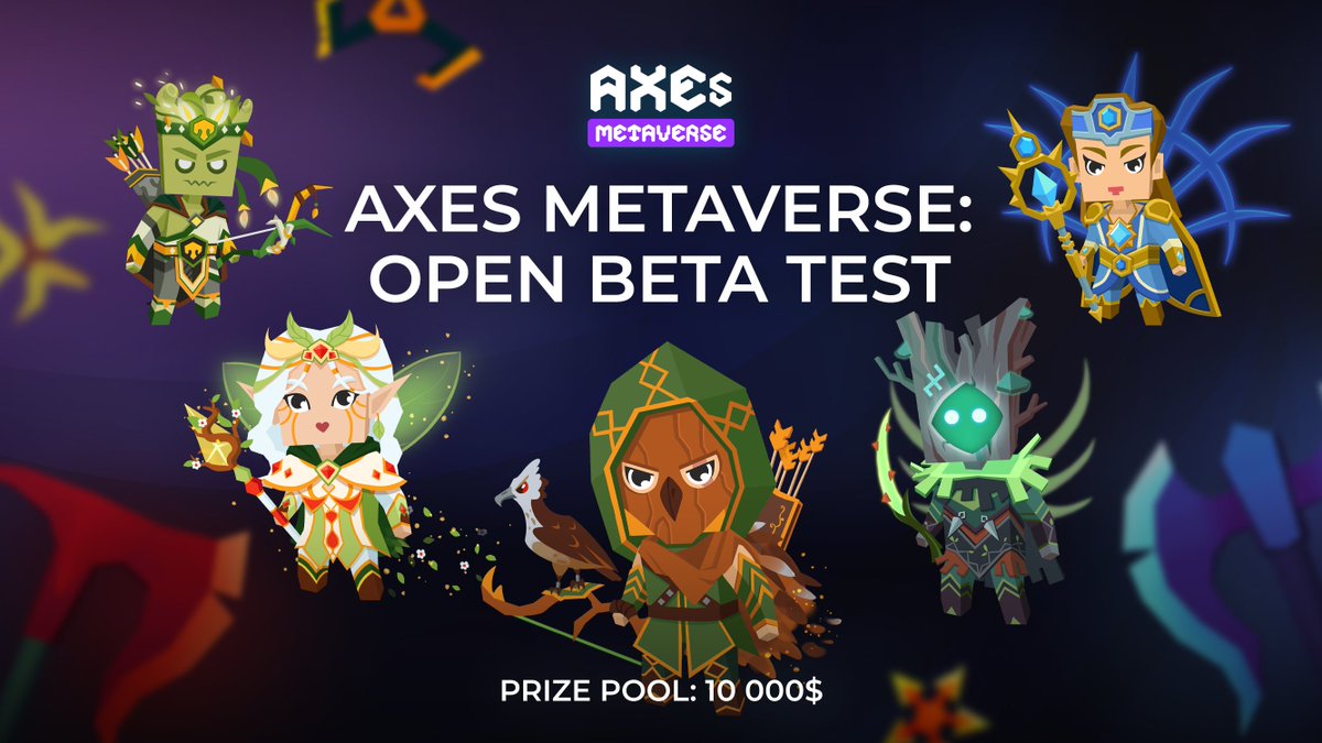 AxesMetaverse's tweet photo. 🔥AXES METAVERSE: OPEN BETA TEST STARTS ON SEPTEMBER 5🔥

Battle for a prize pool of $10,000 within the first game mode of Axes Metaverse — Axes: Battleground

🕰Beta test period:
05.09 12:00–30.09, 12:00

🕰OBT SEASON 1:
07.09–21.09

🕰OBT SEASON 2:
23.09–30.09 https://t.co/P6auEZ5dPW