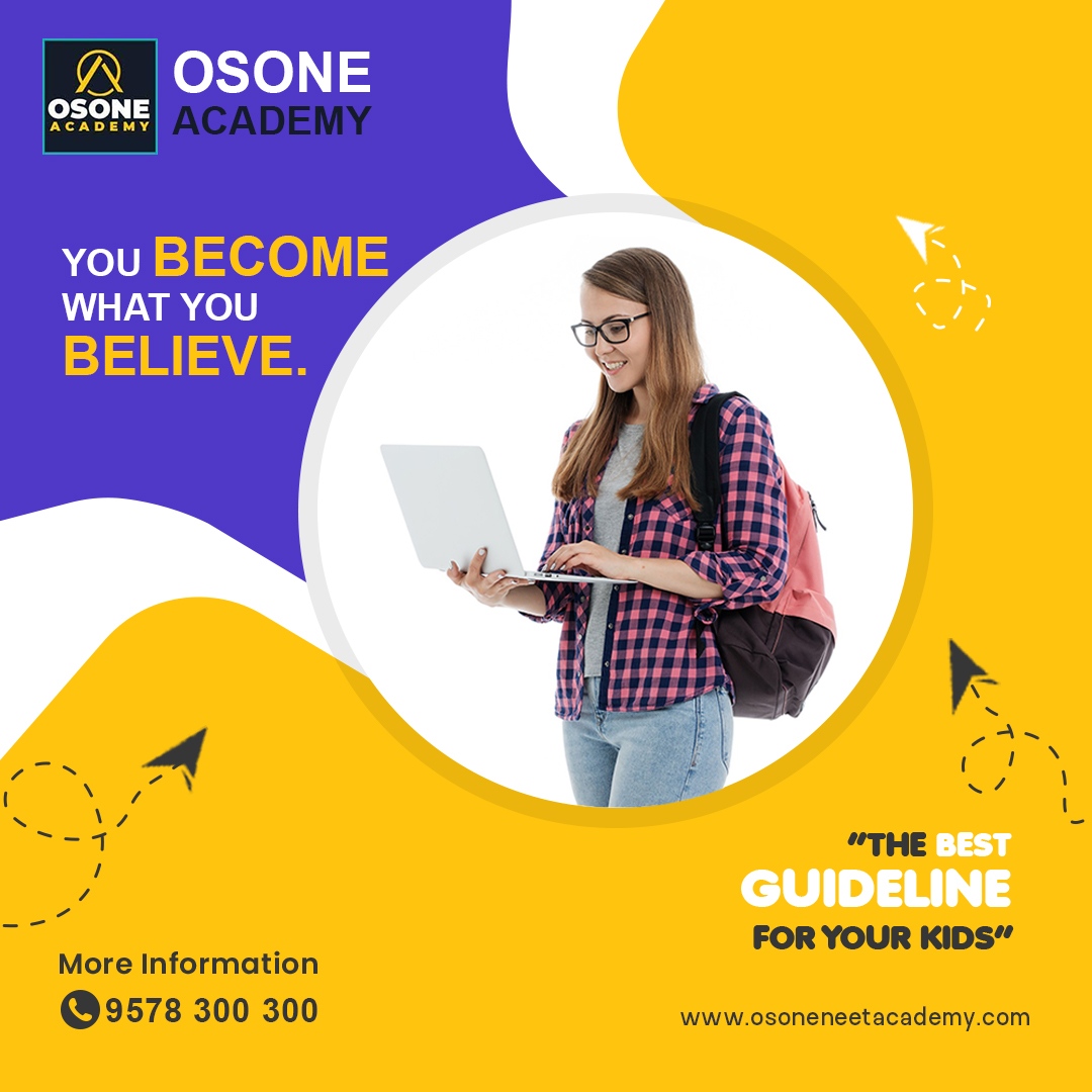 osoneacademy's tweet image. You become what you believe. Trust yourself and have positive thoughts.
For admission, contact Osone NEET Academy. Call- +919578 300 300, info@osoneneetacademy.com #neet  #medicine #neetmotivation #neetquestions #neetbiology #neetcoaching #neetaspirants2023