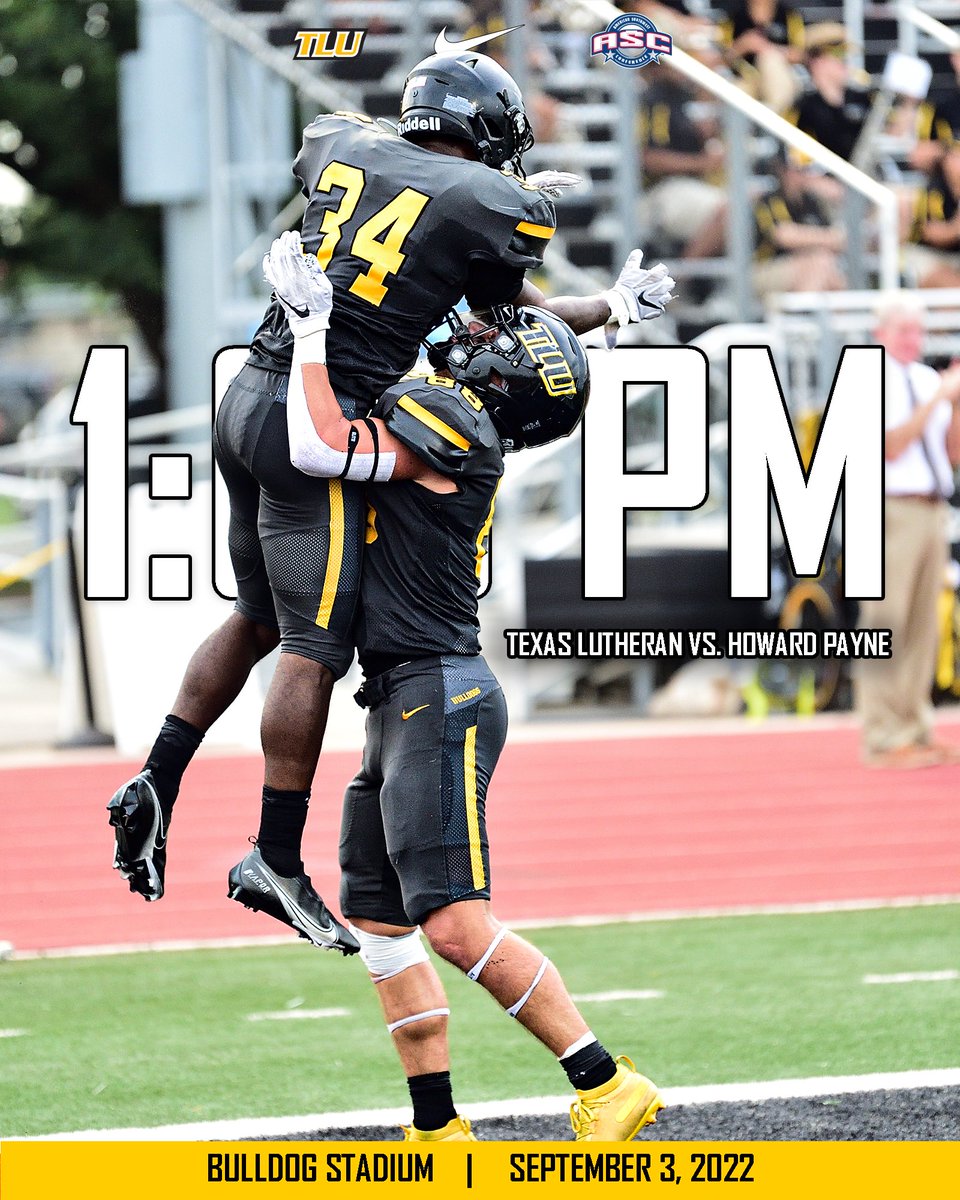Bulldog Country…let’s ride. 🐶 

🆚: Howard Payne
⏰: 1 PM
🏟: Bulldog Stadium
📍: Seguin, Texas
💻/📊: portal.stretchinternet.com/tlu/index.htm
📻: live.mystreamplayer.com/kwedam

#TooLiveU | #PupsUp