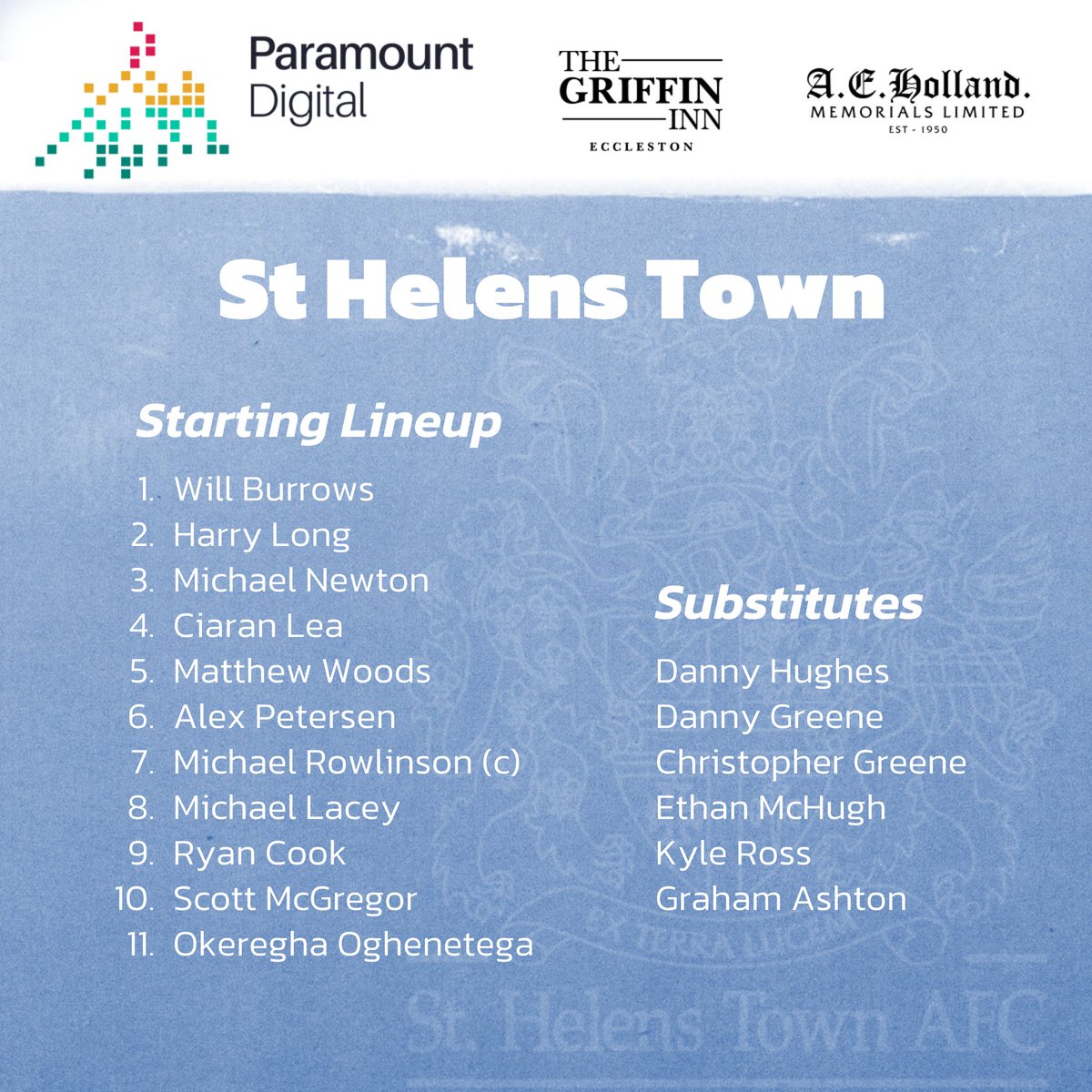 Better late than never, here's today's lineup for the match away <a href="/NalgoFC/">Liverpool Nalgo</a>