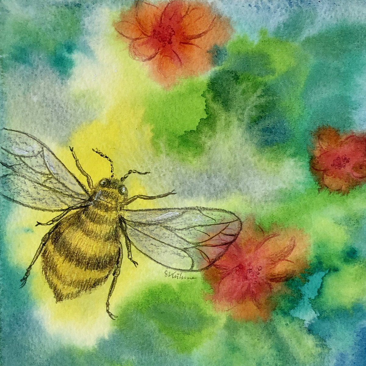 CavalloLoco22's tweet photo. SOLD: "Honey Do" - Congratulations to the happy new owner! This painting will brighten her office and her work days. Sill available: „Grape Expectations“; link in the article. https://t.co/ZvTY0ZEbiu #art #artislife #artsale #happy #watercolor #workday https://t.co/VvO754oufY