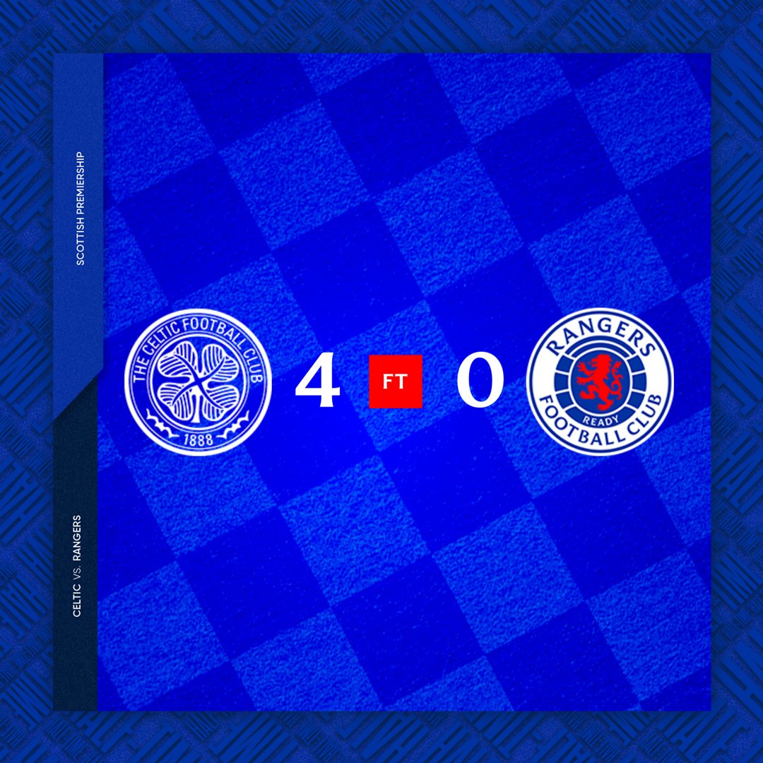 FULL-TIME: Celtic 4-0 Rangers