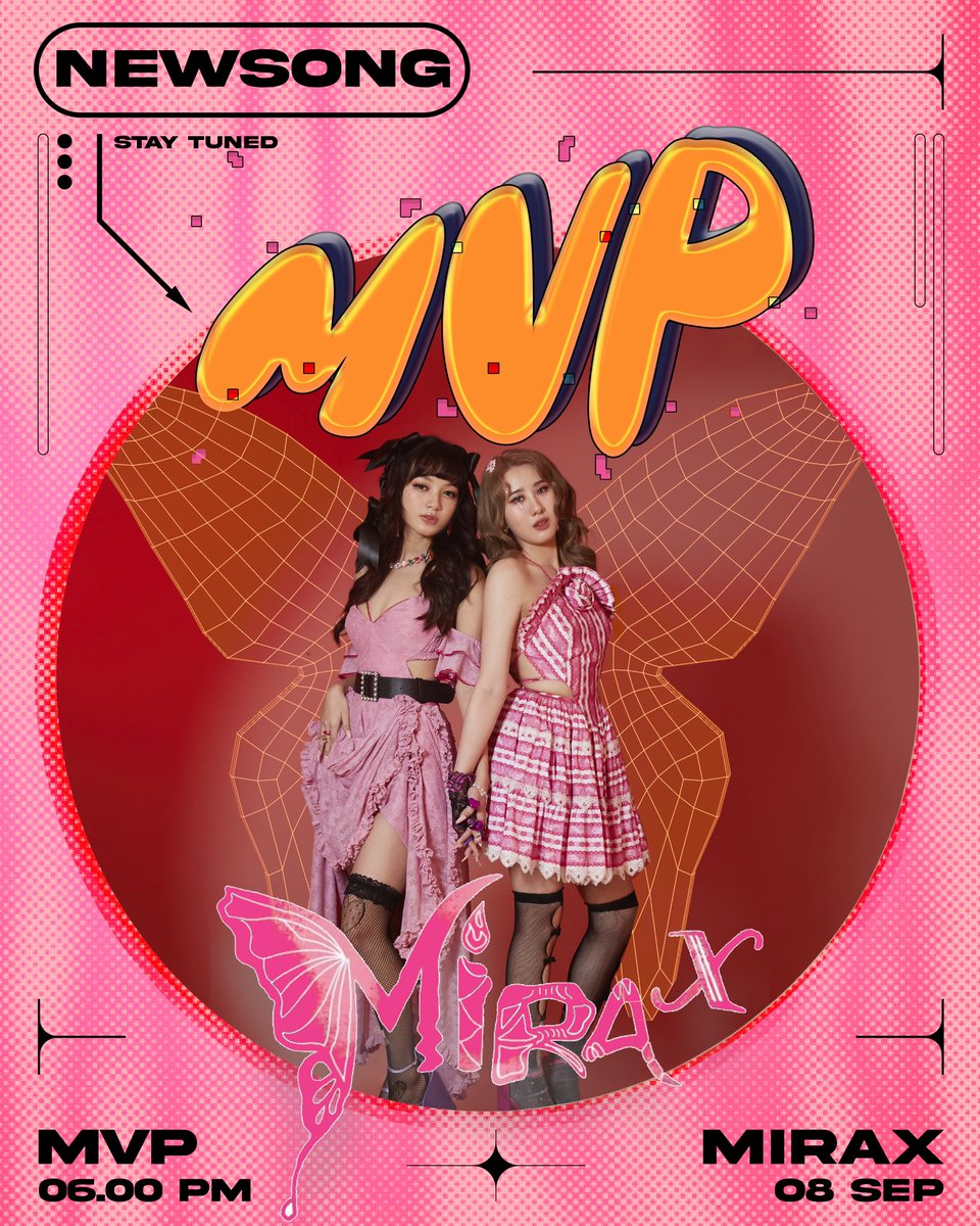 miramirofficial's tweet photo. Mira-X Unit 🦋🦋 | EARN & AZY
New Song : MVP
MV Release on
September 8th 2022 | 6 PM (ICT)
YouTube : MIRA MIR
#MiraX #MVP #EARN #AZY
#MIRAMIR #MIRAMIRGG
#GIRLGROUP #TPOP https://t.co/sz2YvJbZJh