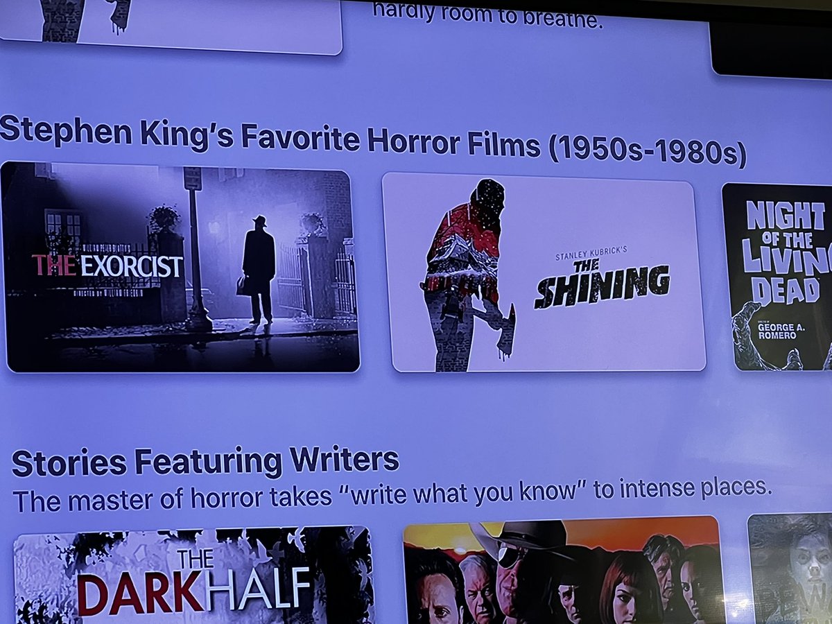 UHFchannel13's tweet photo. I can see and personally agree with the first title but I don’t think AppleTV got it right with the second.

Are the times a-changin' @StephenKing?
-Dave https://t.co/t7nsEynQzG