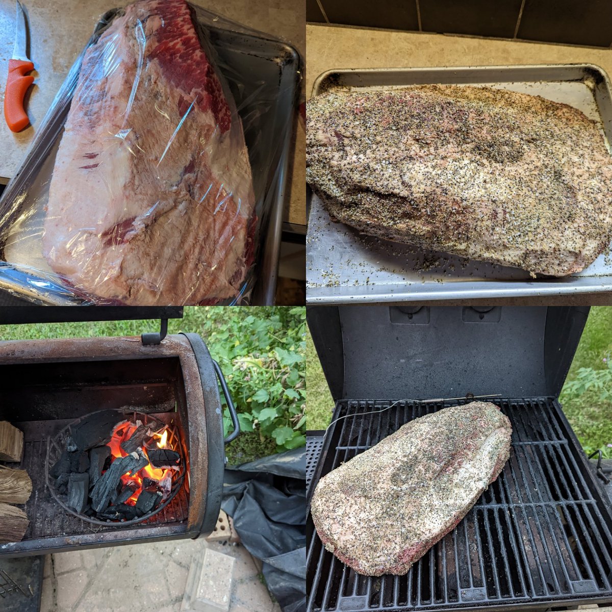 Brisket day on the offset #yegfood #yegbbq