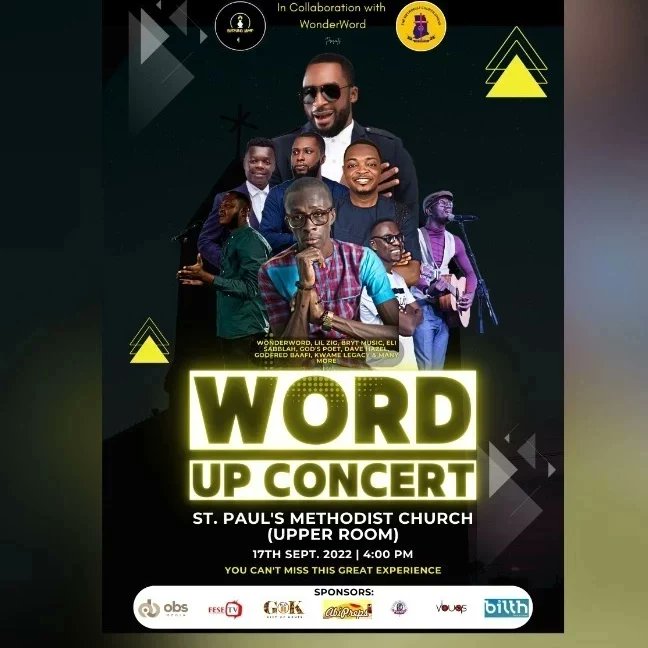 kingwonderword's tweet photo. With exactly two weeks to go, we anticipate the great gathering of ministers at the Word Up Concert with the likes of @brytmusic @lilzigintown @kwame_legacy_ @larteyabe @dave_devangelist @vbuqsworld @obsmedia 💪🌋💕
#WordUpConcert
#WonderWord https://t.co/3ZVTbv1szf