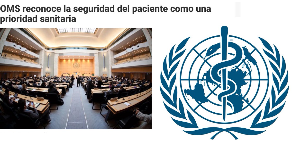 LA SEGURIDAD DEL PACIENTE ES UNA PRIORIDAD
Según la OMS, los eventos adversos relacionados con la seguridad del paciente:
⭕️Están en el “Top 5” causas de muertes  
⭕️Suceden 134 millones de errores médicos/año
⭕️ Ocasionan el 15% del gasto hospitalario
apps.who.int/gb/ebwha/pdf_f…