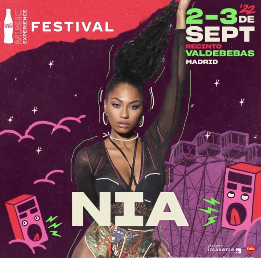 ⚡ ¡Hoy es el día! <a href="/NiaCorreia/">NIA</a> se sube al escenario de #CCME22 y te recordamos todos los detalles.

🕗 Hora prevista (peninsular): de 20 a 20.30h. 
📺 Síguelo en streaming en Youtube a partir de las 15.30h: youtube.com/CocaColaTV
❓ Más información: cocacola.es/musica