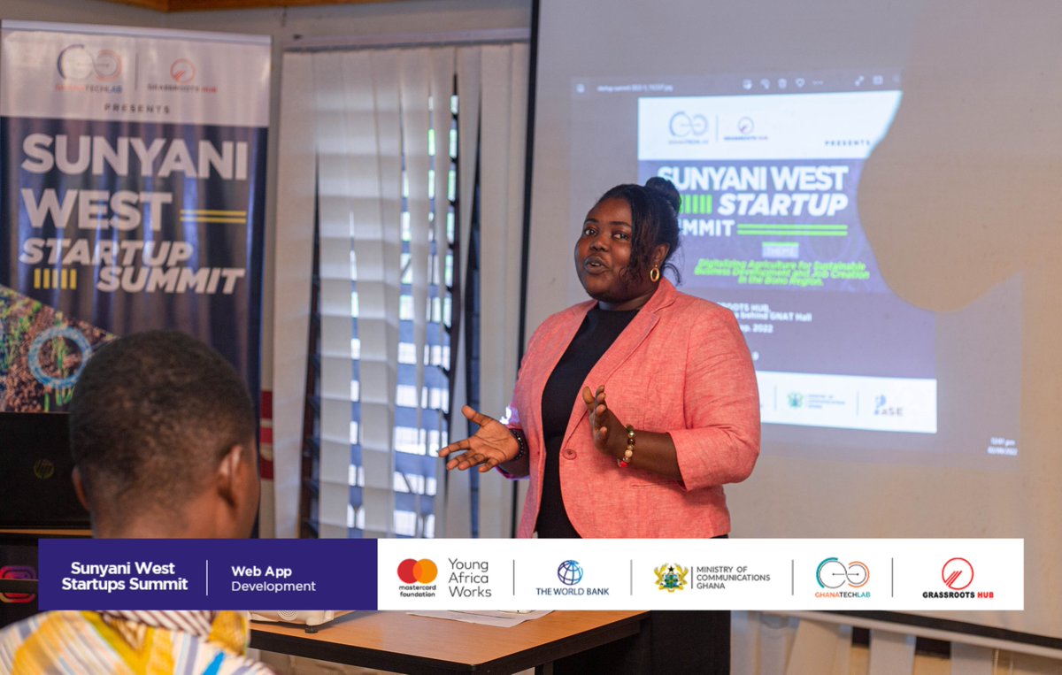 grassrootshubgh's tweet image. It was a joyful sight as Diana Agyare Hub Manager of GrassRoots Hub, dazzled the attendees with her welcome address at Sunyani Startups Summit 2022.

In her address, she highlighted the impact GrassRoots Hub is making in the #Bono region with Ghana Tech Lab.

#PaSE
#GrassRootsHub
