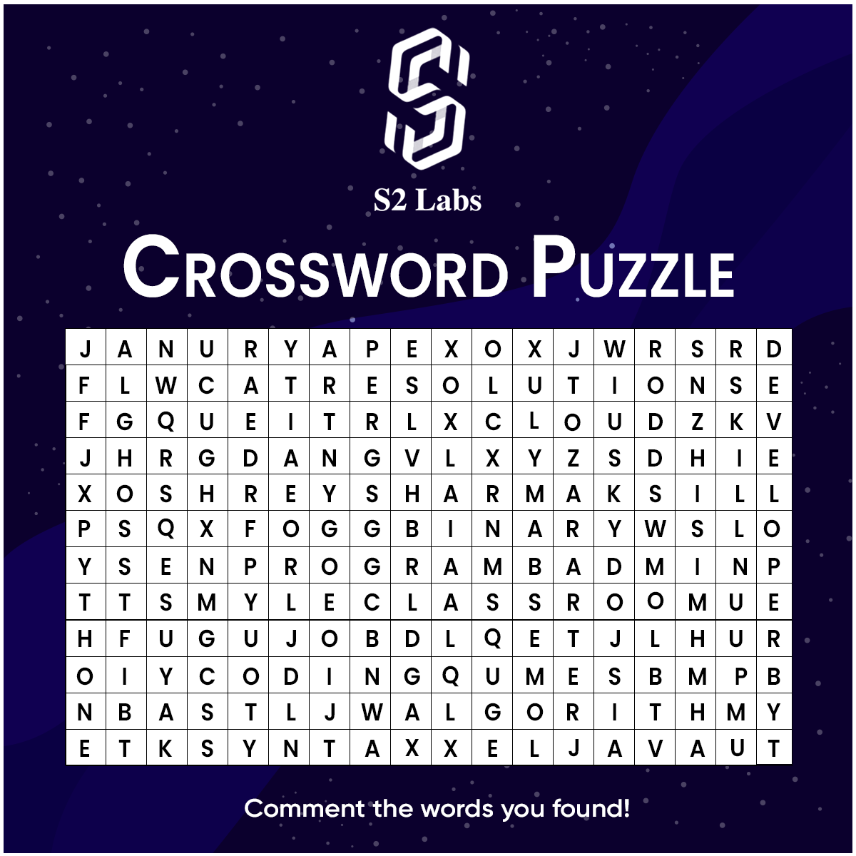 s2_labs's tweet photo. Hello Salesforce Enthusiasts,
Find and drop down the first 3 words you see.
Do comment your pick in the comment section.
#crossword #puzzle #shrey #shreysharma #salesforce #quiz #game #crosswordpuzze #salesforcequiz #s2labs #salesforce #certification #lwcbatch #admin https://t.co/o6hkPeWLkB