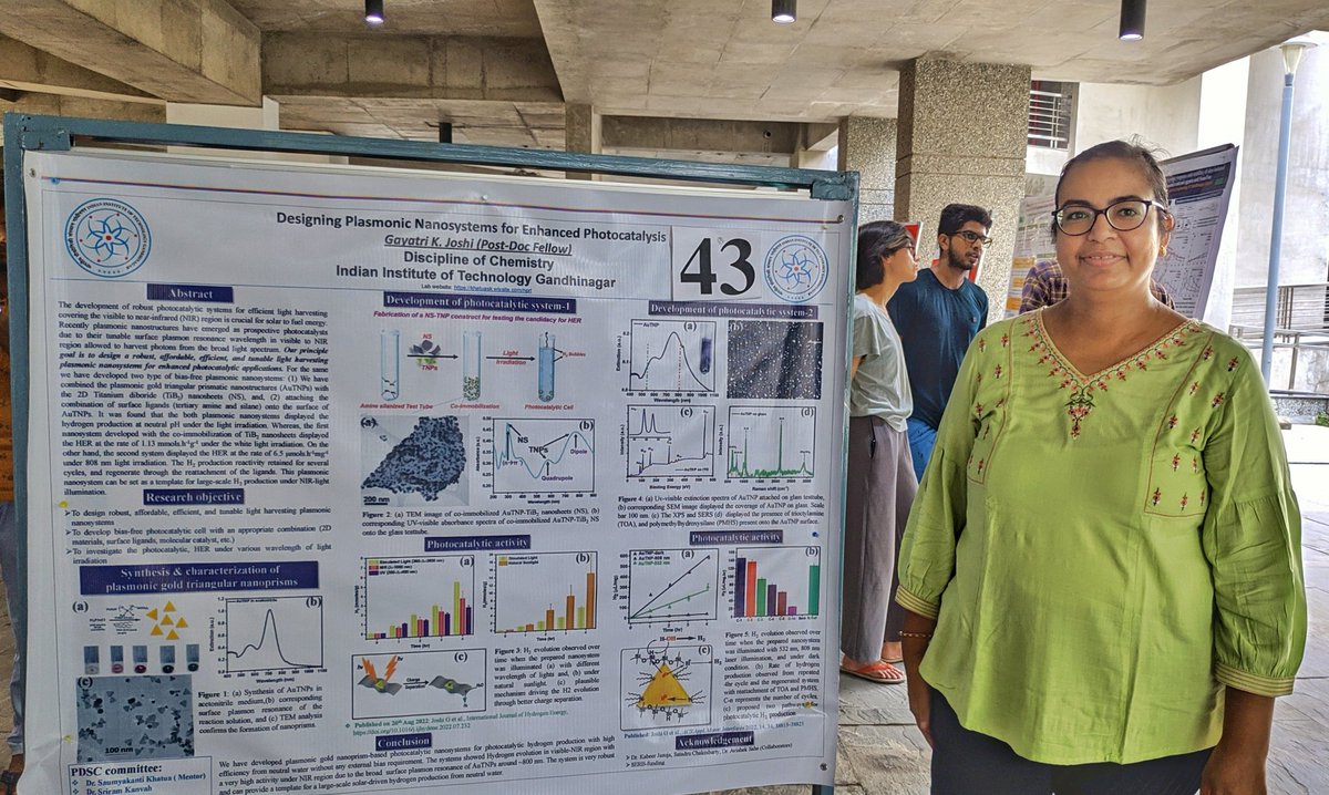 Nanoplasmonic Research Lab IITGn (@nprllab_iitgn) on Twitter photo Our lab postdocs <a href="/praneeth_rao/">praneeth rao</a> and Dr.Gayatri Joshi presenting their respective works at IITGN. #postersession Our lab postdocs <a href="/praneeth_rao/">praneeth rao</a> and Dr.Gayatri Joshi presenting their respective works at IITGN. #postersession