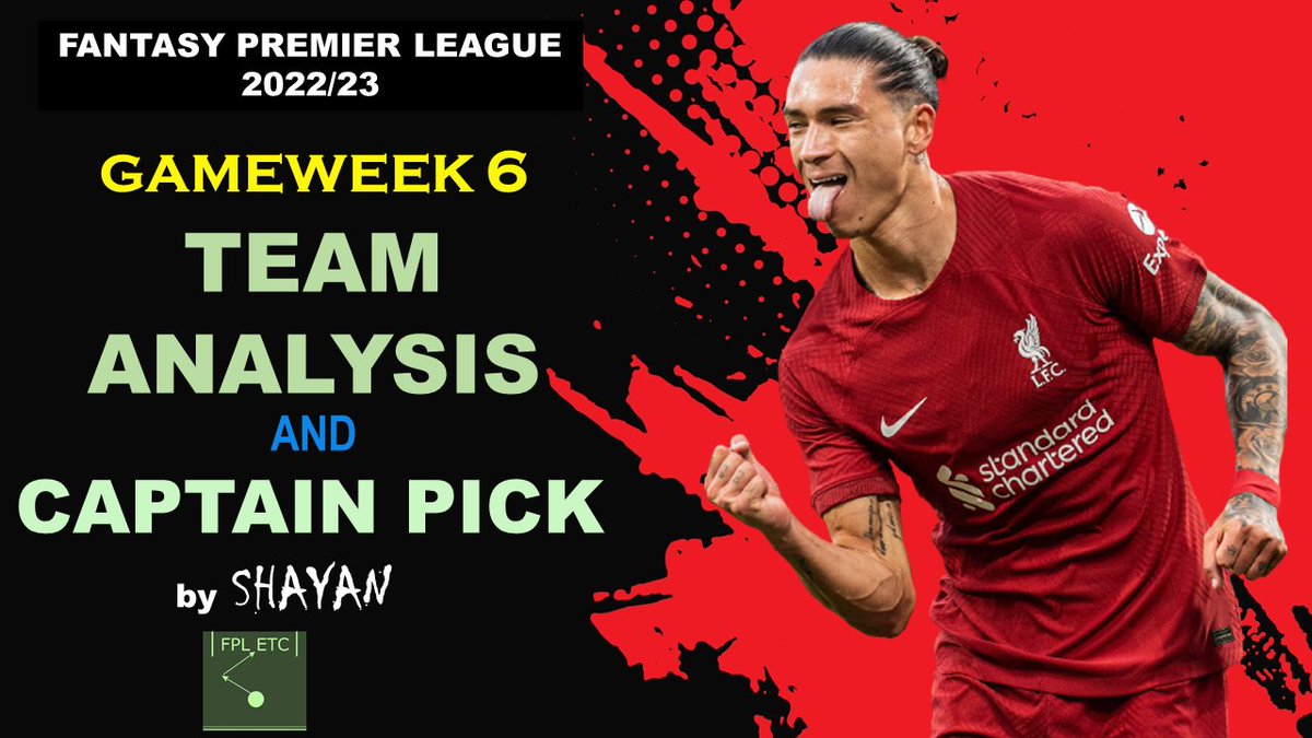 EtcFpl's tweet photo. Hello Everyone! The deadline for Gameweek 6 is looming over us, and in this video, FPL ETC’s one of the panel members is going to share his current team, transfer plan with watchlist and probable captain’s pick. 
#FPL #fplpod #Captain 

https://t.co/21Oeo1IKyi https://t.co/OcqZ9BKsg7