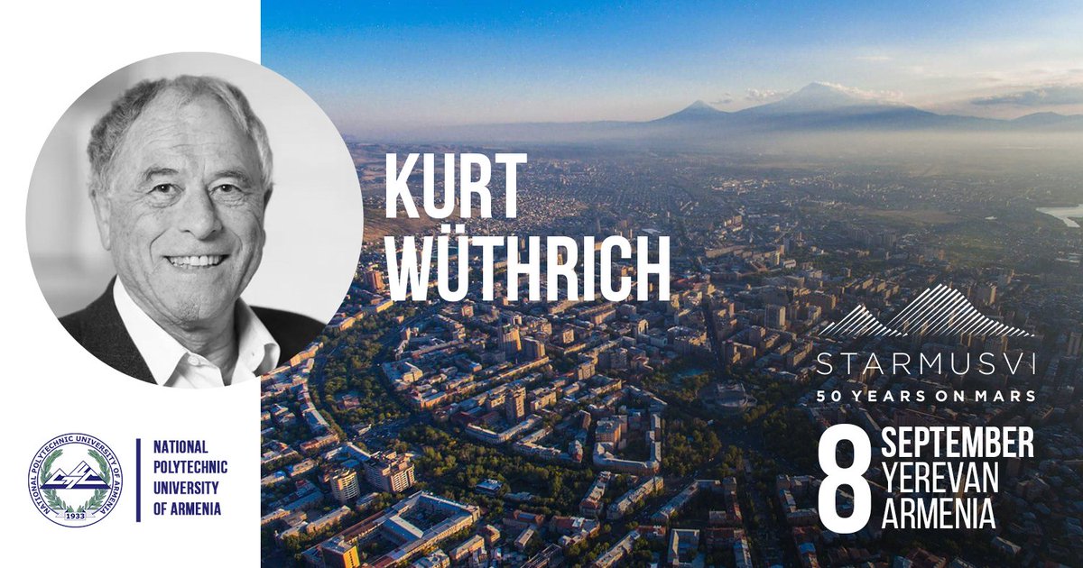 polytech_am's tweet image. ✔️ՀԱՊՀ-Սթարմուս համագործակցության շրջանակում Հայաստանի ազգային պոլիտեխնիկական համալսարանէ այցելելու Նոբելյան մրցանակի դափնեկիր, քիմիկոս, կենսաֆիզիկոս Քուրթ Ուիթրիչը:

➡️ մանրամասները՝ fb.me/e/2ZAYmb5mj

#Polytechnic #Starmus #polytechnicXstarmus