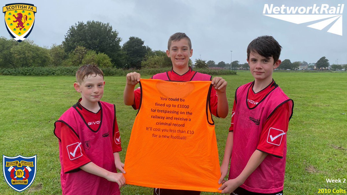 Week 2:
Our <a href="/ScottishFA/">Scottish FA</a> &amp; <a href="/NetworkRailSCOT/">Network Rail Scotland</a> safety talks continued this week with our 2010 Colts engaging in chat and had plenty questions. 

A simple chat with your kids can save lives…

❌ The tracks are not a playground ❌

<a href="/ScotFASouthWest/">South West Region</a> 
<a href="/BTPScotland/">BTP Scotland</a> 
@RBFMaguire