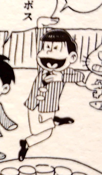 #6つ子をみつけた 
漫景一枚の絵で見ると本当に壮観だった!土曜、フリー入場開放後の夕方行ったらいい感じに人空いてて展示もゆっくり見れたし(漫景の六つ子全員見つけられるぐらい)、物販もモリモリで楽しめたよ〜 
