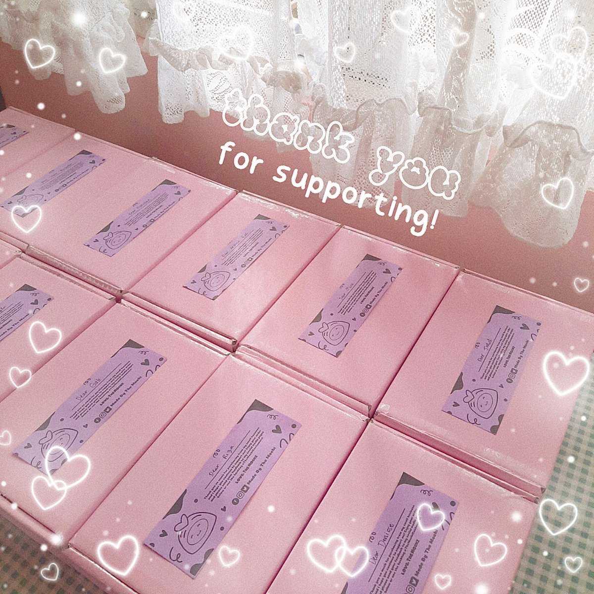 madebythemochi's tweet photo. -ˋˏ ✄ 𝗶𝘁'𝘀 𝗽𝗮𝗰𝗸𝗶𝗻𝗴 𝗱𝗮𝘆 〜

this is my biggest batch of orders this year! ( ᴗ͈ ˬ ᴗ͈ ) thank you so much to everyone who ordered the be the sun goods i made 🫶🏼.*✧ https://t.co/xsiwnR2Kjd