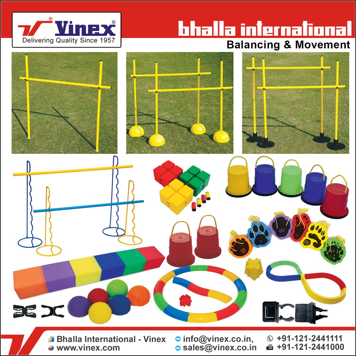 VinexSports's tweet photo. World's Most Reputed #Manufacturer of Balance & Coordination Development Equipment like #BalanceBoards, #BalancingBeam, #WalkingTubs, #BalancingStone #GiantFoamStilts, #BalancingStilts, #ShapesObstacles, #MultipleActivitySkittles & much more.
Website: - https://t.co/3siLX5x3Ar https://t.co/bEkAH1CAym