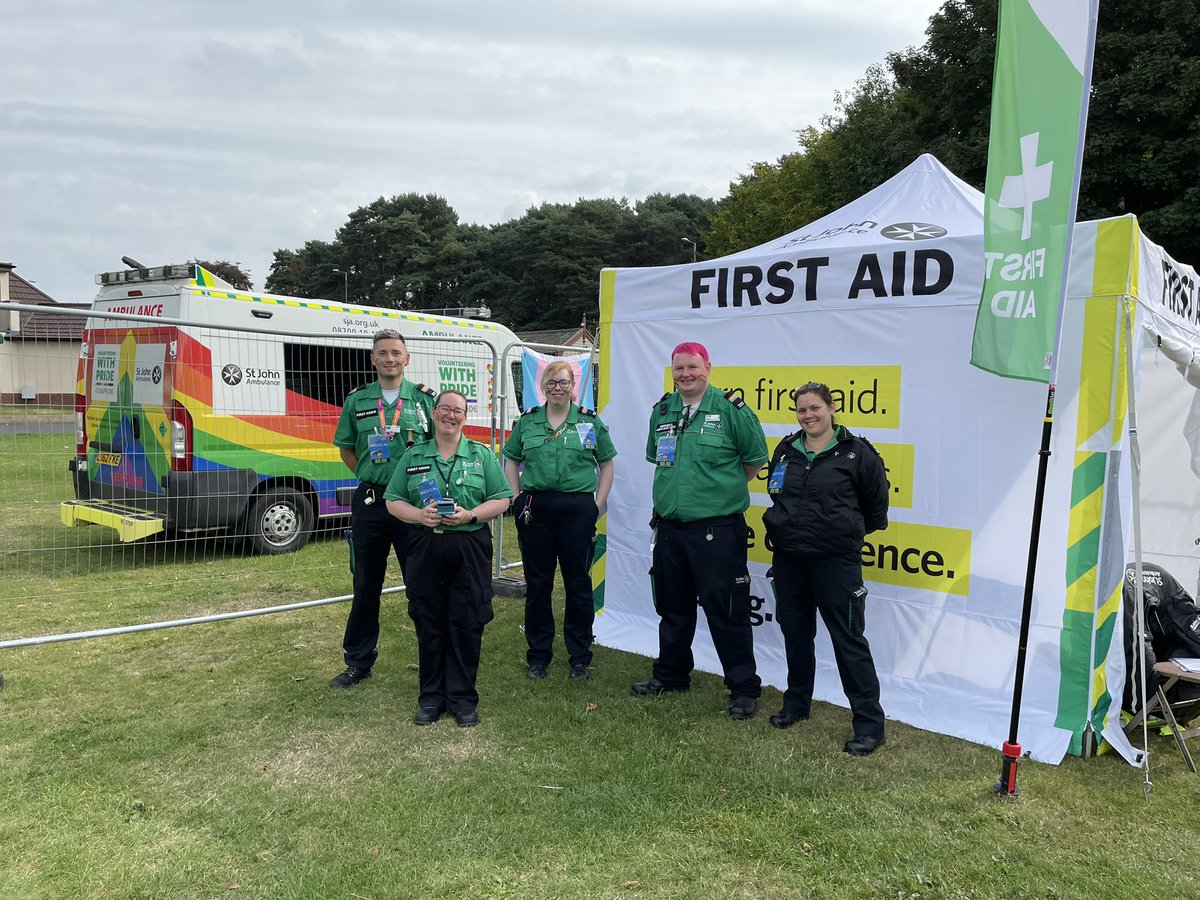 All set up and ready to go <a href="/chase_pride/">Chase Pride</a> wishing everyone a #SafeChasePride <a href="/SJASSW/">SJA Staffordshire, Shropshire & Wolverhampton</a> <a href="/stjohnambulance/">St John Ambulance England</a>