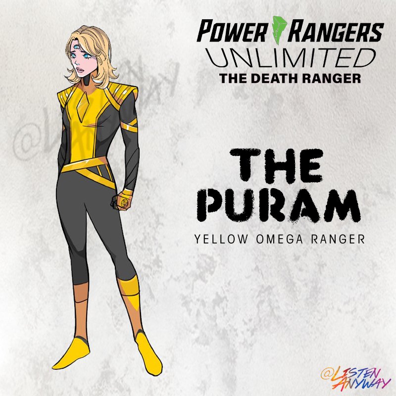 ListenAnyway's tweet photo. Meet The Puram, the Yellow Omega Ranger. 

Find out more about her on @boom_studios "Power Rangers Unlimited: The Death Ranger", out now! 

#omegarangers #omegaranger
#bledso #apophee #thepuram #spa'ark #haza 
#mmpr #powerrangers  #mightymorphinpowerrangers #yellowranger https://t.co/niCDpLD5YO