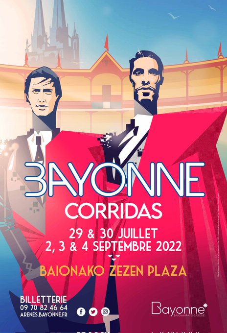 En <a href="/ArenesDeBayonne/">Arènes de Bayonne</a> (Pyrénées-Atlantiques) FRA esta tarde tras la matinal Toros de <a href="/pedrazadyeltes/">Pedraza de Yeltes</a> para seis diestros @Prensamorenito de Aranda, Sebastián <a href="/Rittertorero/">ritter.Ritter</a>, Daniel Crespo, <a href="/AngelTellez757/">ÁNGEL TÉLLEZ</a>, João Silva <a href="/JuanitoPrensa/">Prensa Joao Silva "Juanito"</a> y Dorian <a href="/DCantonOfficiel/">Dorian Canton (officiel)</a> <a href="/portaltaurino/">Portal Taurino</a>
