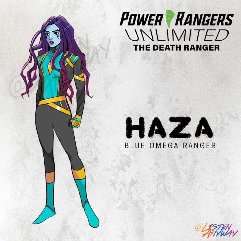 ListenAnyway's tweet photo. Meet Haza, the Blue Omega Ranger. 

Find out more about her on @boom_studios "Power Rangers Unlimited: The Death Ranger", out now! 

#omegarangers #omegaranger
#bledso #apophee #thepuram #spa'ark #haza 
#mmpr #powerrangers  #mightymorphinpowerrangers #blueranger https://t.co/4grtKjdZta