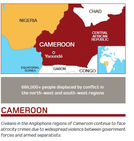 SoyaFor's tweet photo. We have taken note of @GCR2P monitor report . We reject the use of false equivalence of violence on both side as @PR_Paul_BIYA declared war &amp; genocidal acts on unarmed #Ambazonian protesters. #Cameroun military noted4 burning hospitals &amp; banning @MSF https://t.co/RfJLLiYofA