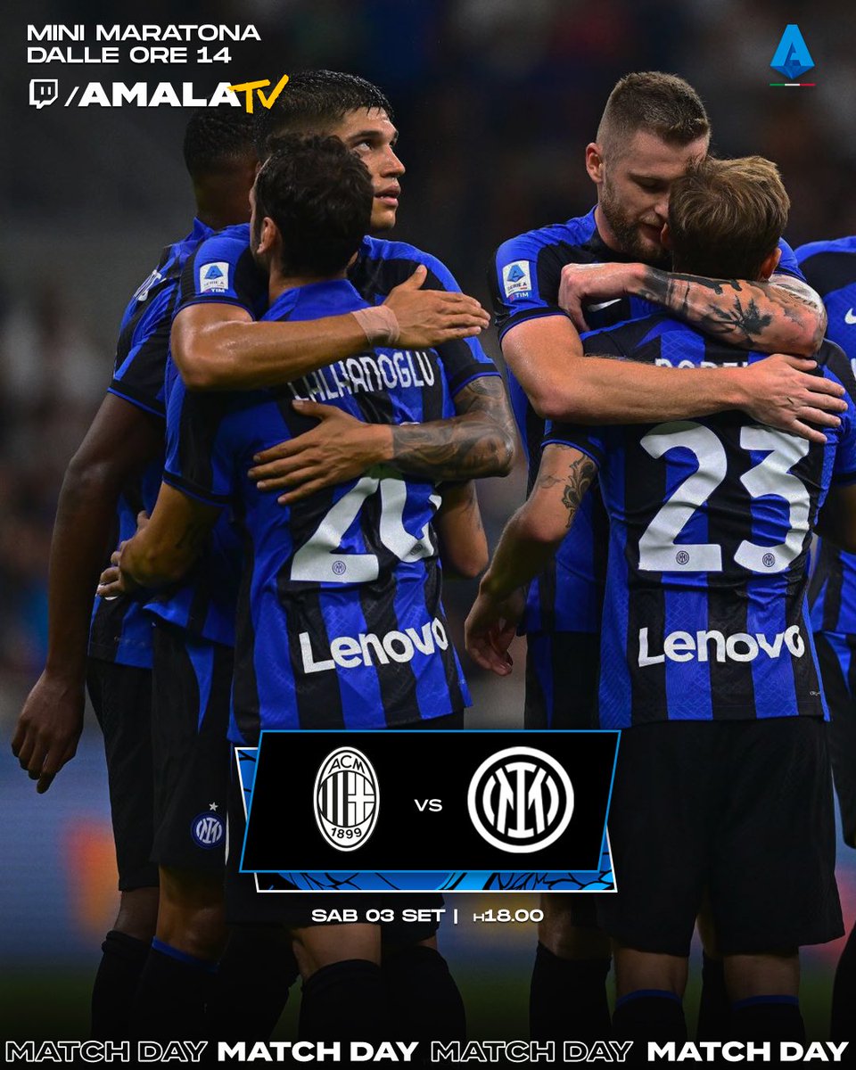 AmalaTV_'s tweet photo. MATCHDAY #MilanInter🖤💙
Serve davvero dire qualcosa per presentare questa partita? Forza ragazzi! #Derby
Appuntamento ore 14 per una mini maratona su https://t.co/adGKCYAQBR
#Inter #AmalaTv #Famala #TwitchItalia #nerazzurri #seriea https://t.co/i1ABVpMNiy
