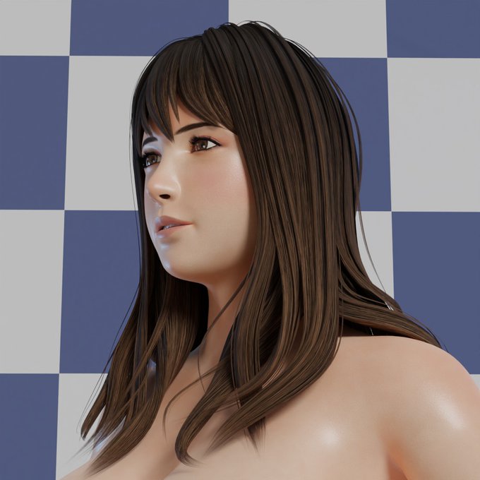 進捗状況。
目の辺りの骨格が日本人に見えなかったのと、おばさんっぽさが足りなかったのでそこを修正。
髪のテクスチャを変更してみたが元のほうが良かったような気もする。 