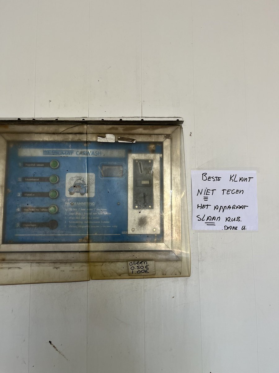 Bij de Carwash in Heeswijk-Dinther hebben ze blijkbaar last van agressieve klanten…