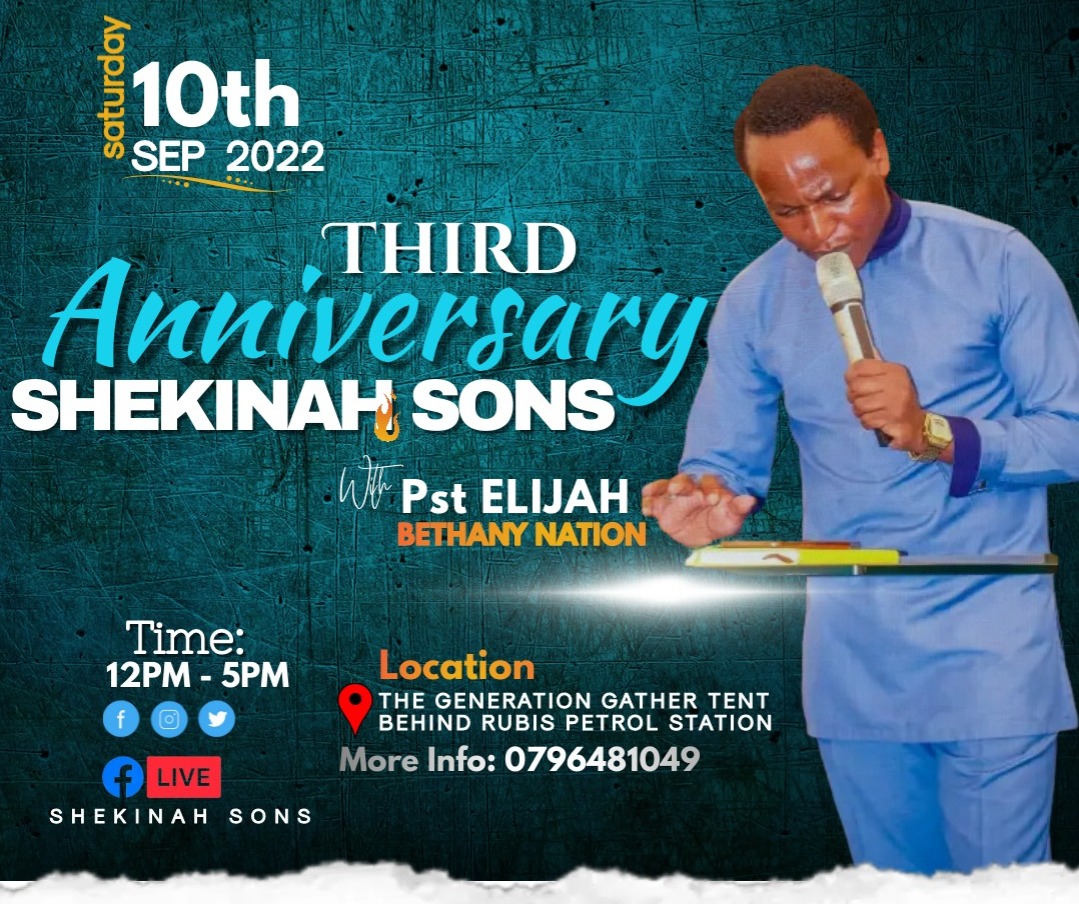 shekinahsons's tweet photo. Join us On 10TH SEPT 2022 As We celebrate God's Faithfulness in His Ministry💥
💥IT'S SHEKINAH@3🔥
Carry 3 people Along,Let's All Experience the Blessing
#SHEKINAHSONS@3❤️
#ISTANDFORMYGENERATION
#MONTH_OF_LIBERTY💃🏻
#YEAR_OF_SONSHIP 👑 https://t.co/ZA6UbAybMW