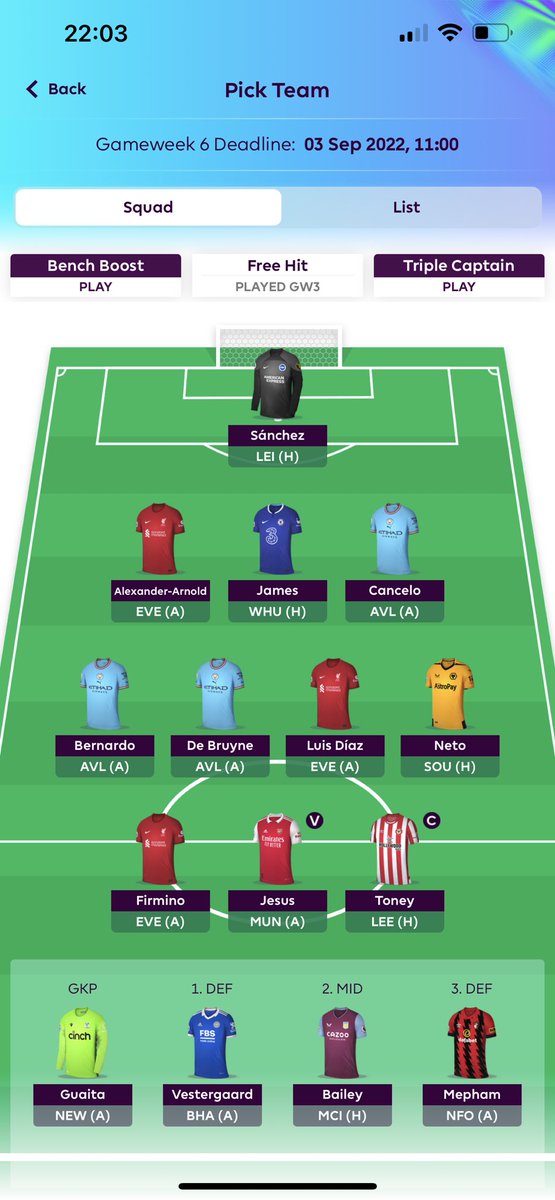 justsananth's tweet photo. Captaining toney might be a risky play 😬 #GW6 https://t.co/nr1GuInOST