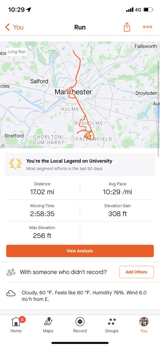s017's tweet photo. Well after being wide awake since thinking how am I going to find the energy to do this long run managed 17 miles non stop 🏃♀️🏃♀️😭😭😭👏🏻✅😭let’s just say my body is in bits and how the heck have I done that ?!proud moment for me 🤍❤️ #LondonMarathon 29 days #teamVicta https://t.co/Wo2AW3zyii