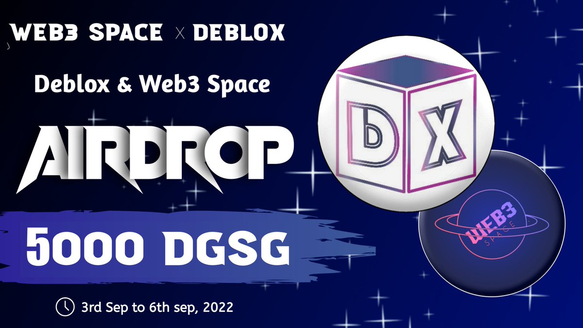 WEB3 Space (@web_3space) on Twitter photo 😉😉 Massive #Giveaway
🤩🤩 Total Giveaway Pool - 5000$ worth of DGSG Token
To Enter ⤵️
➡️ Follow <a href="/Web_3space/">WEB3 Space</a> 🔔
➡️ Like, RT & Tag 3 Friends
➡️ Finish Gleam : wn.nr/8Rf6j7
6th SEP ⏰
#Giveaway #Airdrop 😉😉 Massive #Giveaway
🤩🤩 Total Giveaway Pool - 5000$ worth of DGSG Token
To Enter ⤵️
➡️ Follow <a href="/Web_3space/">WEB3 Space</a> 🔔
➡️ Like, RT & Tag 3 Friends
➡️ Finish Gleam : wn.nr/8Rf6j7
6th SEP ⏰
#Giveaway #Airdrop
