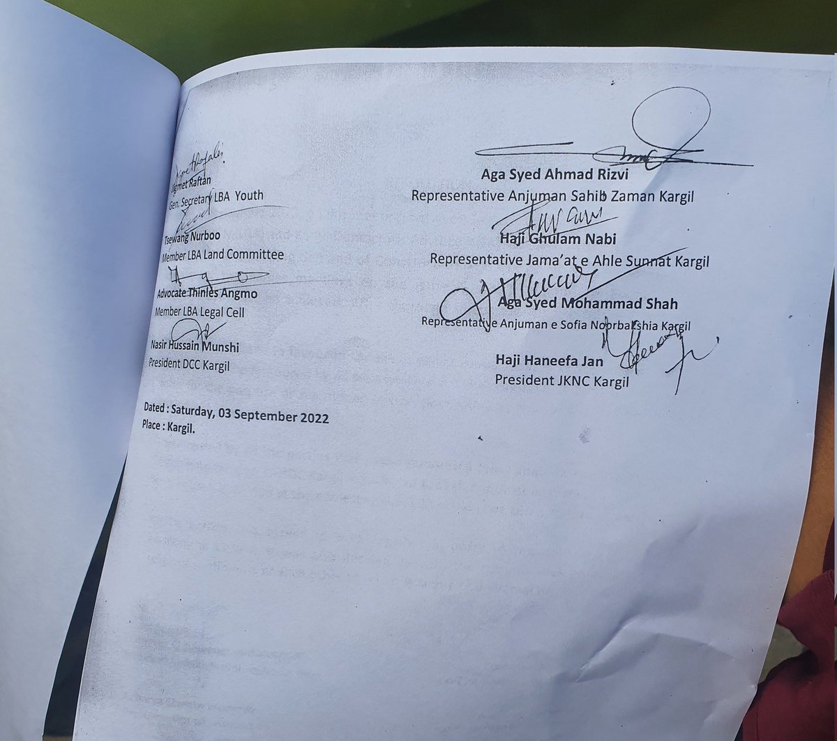 Kargil democratic Alliance &amp; Ladakh Buddhist Association  unanimously resolves  Gonpa issue.

<a href="/BuddhistLadakh/">Ladakh Buddhist Association</a> <a href="/DalaiLama/">Dalai Lama</a> 
<a href="/JUIAK_Ladakh/">Jamiat ul Ulama Isna Asharia Kargil-Ladakh</a> 
<a href="/Chairman_ASZ/">Chairman Anjuman E Sahib Zaman Kargil</a> 
<a href="/AsgarKarbalai/">Asgar Ali Karbalai</a> 
<a href="/SajjadKargili_/">𝐒𝐚𝐣𝐣𝐚𝐝 𝐊𝐚𝐫𝐠𝐢𝐥𝐢 | سجاد کرگلی</a> 
<a href="/Nasir_Munshii/">Nasir Munshi</a>