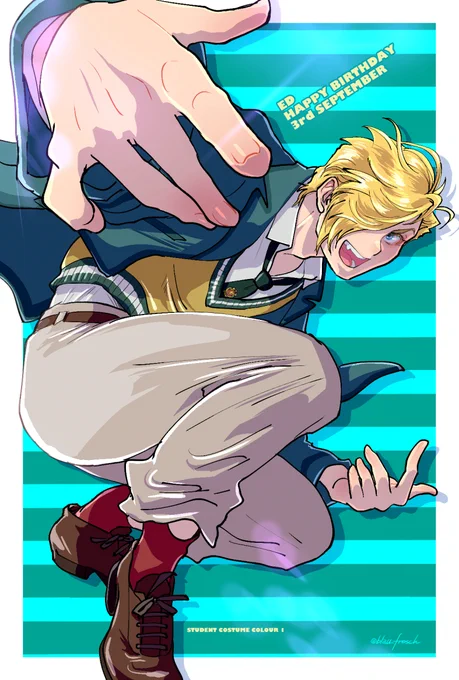 エドくんお誕生日おめでとうございます今年も4枚描きたかったけど間に合わなかったー取り敢えずできた分3/4。#StreetFighter#格ゲーキャラ描こうぜ 