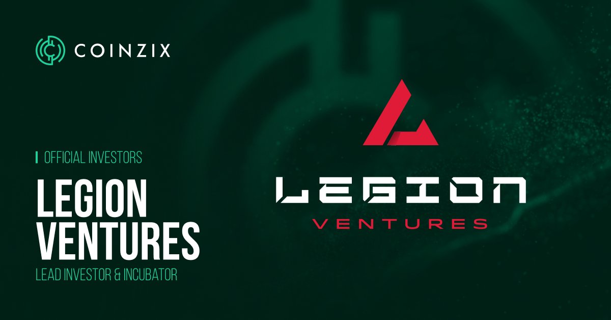 COINZIX is excited to officially announce our lead investor and incubator <a href="/Legion_Ventures/">Legion | VC for Retail</a>. We can't wait to show you more big investors in our ecosystem! 
 
Stay tuned for upcoming #ZIX announcements! 🔥 
 
#ZIX #COINZIX #lv #legionventures #crypto #exchange