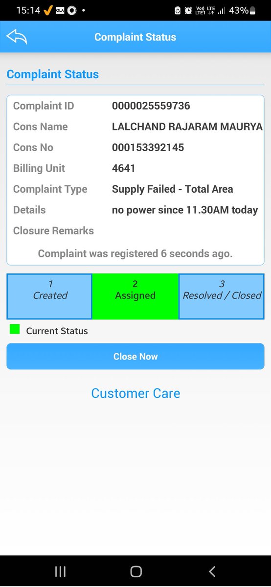 LALCHAND3251391's tweet photo. @CPRO_MSEDCL no power since 11.30AM today https://t.co/xAOebzV9PC