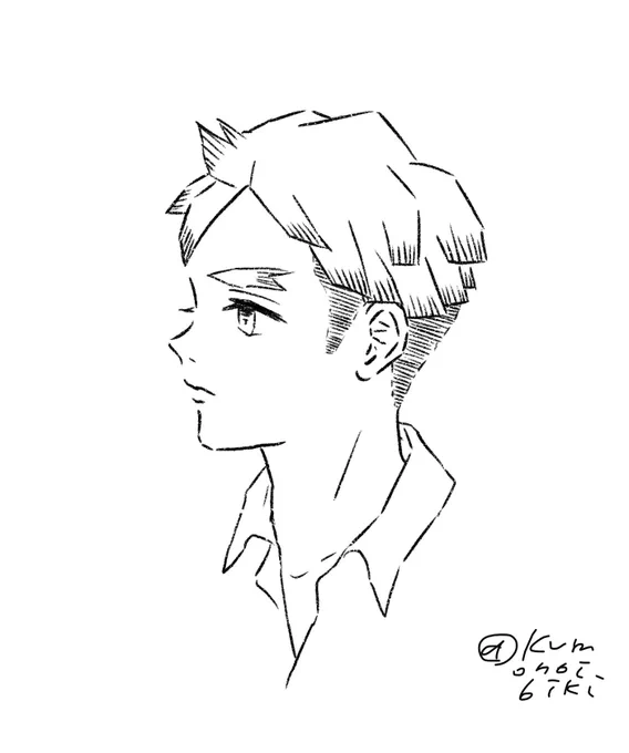 昔描いた短髪ツーブロぜんくん。 https://t.co/xyjiViSsJU