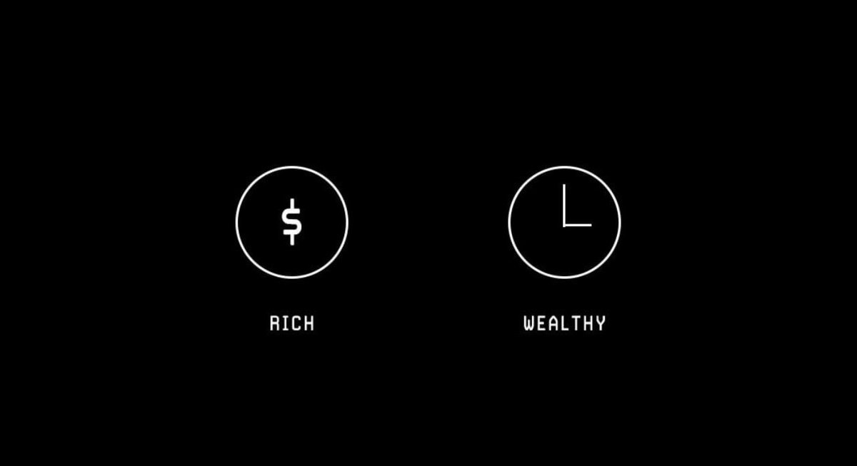 CryptoTony__'s tweet photo. “ Rich people have money .. Wealthy people have time “ 🤝 https://t.co/T2Lq4D0sHS