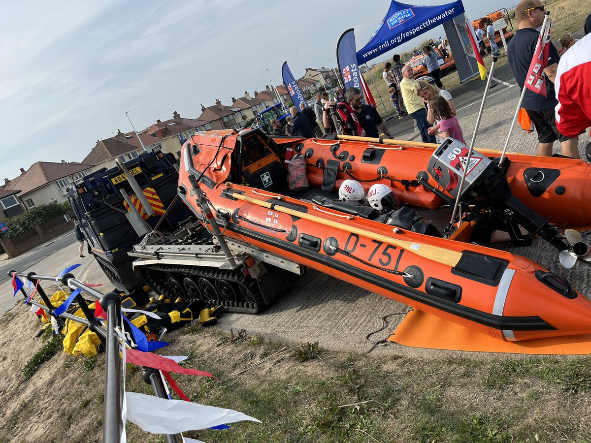 HoylakeRNLI's tweet photo. The sun is shining and the crowds have turned out for @HoylakeRNLI &amp; @RNLIWestKirby Meet &amp; Greet Day! Join us today until 4.00pm, meet our @RNLI volunteer crews, and see Hoylake and West Kirby Lifeboats on show to the public. https://t.co/IQwysdX2Y9