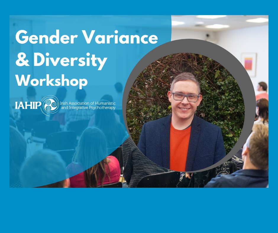 We are delighted to welcome Simon Forsyth for our Gender Variance &amp; Diversity Workshop #IAHIP #Psychotherapy #GenderVariance #Diversity
