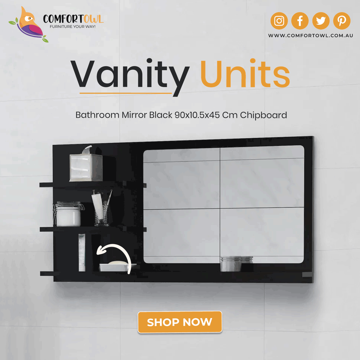 comfortowl's tweet photo. Add a touch of aesthetically pleasing into your bathroom with this mirror, which adds a contemporary style to any room! 

Click here to buy - https://t.co/I9qzCqLVjA

Shop Now - Bathroom Vanity Units
 #vanitymirror  #beauty #bathroom #interiordesign #vanitytable @comfortowl https://t.co/Ecas1SfMvN