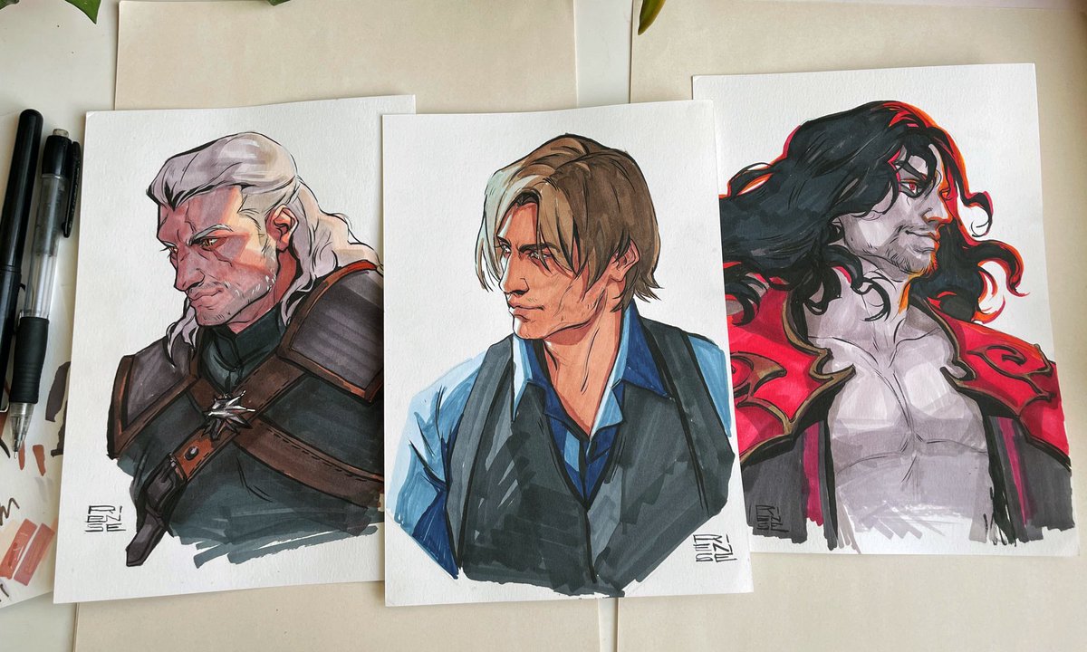 _riense_'s tweet photo. tried recently to rediscover markers (aaahhh didn’t use them for ages) and did few drawings for a very good friend of mine.

and oooh I think my faith that I can use markers was resurrected https://t.co/rnXWu3sl8i