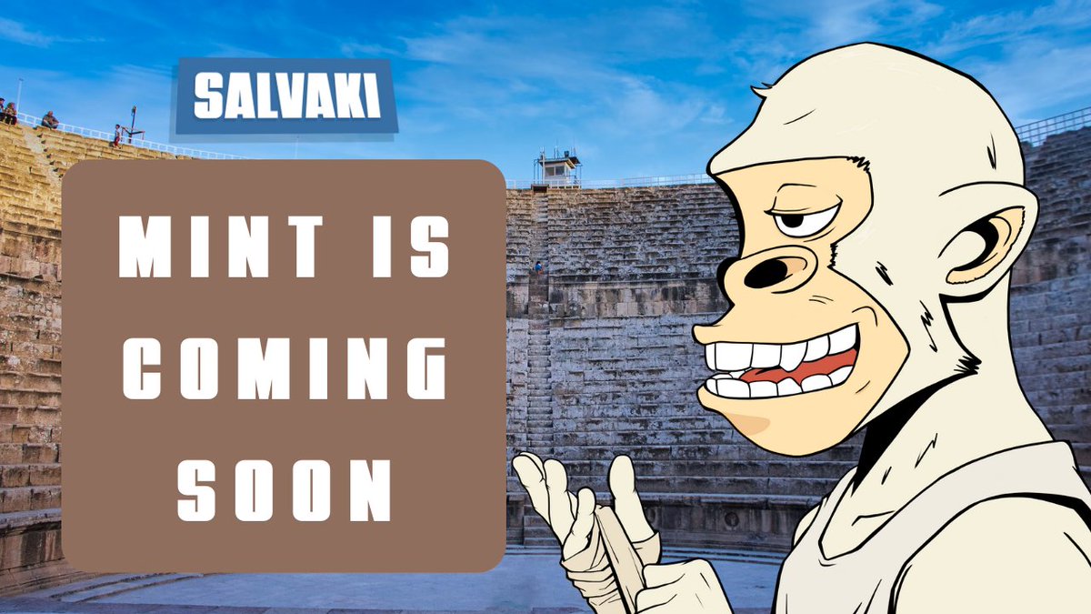 SalvadorianApe's tweet photo. 🚀 A new week is coming and we are approaching mint day 

📅 Mint day: 11th of September
💵 Mint Price: 0.6 $EGLD 
🐵 Supply: 1000  #NFTs 

Go get your WL only a few spots are left...🤍 
PS: Check the Salvaki Discord on how to WL

Enjoy your Monday warriors ⚔️ https://t.co/qAoLa2BLTy